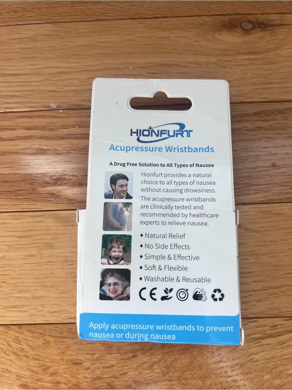 Nausea Relief Acupressure Wristbands - Drug Free Motion Sickness Aid